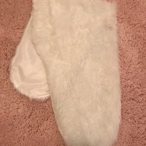 White Faux Fir Shawl